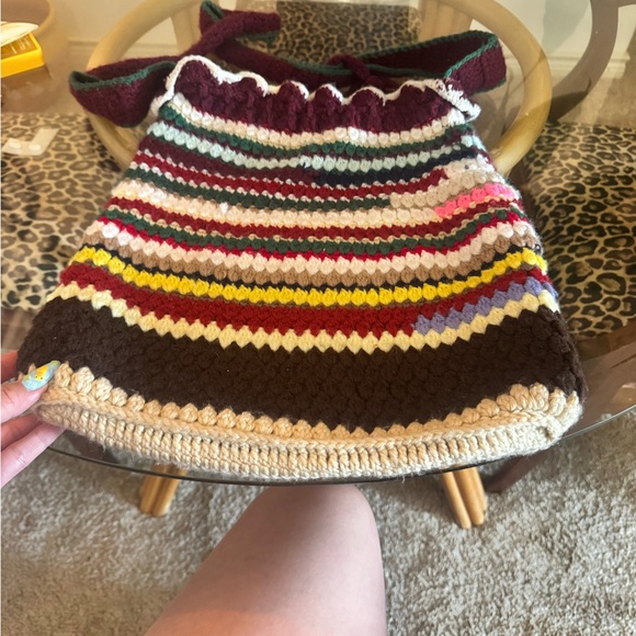 Multicolor Striped Crochet Bag - Picture 2 of 3